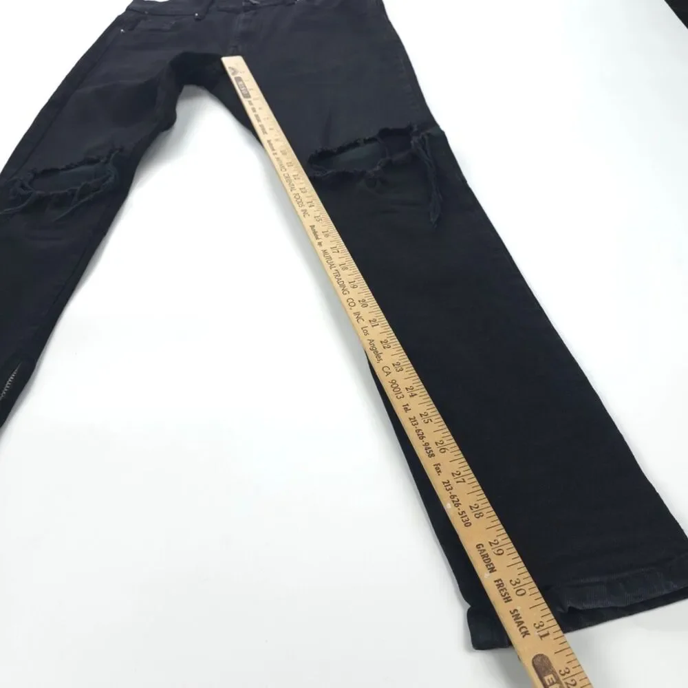 FEAR OF GOD Fourth Collection Distressed Selvedge Skinny Jeans 90s Y2k Grunge